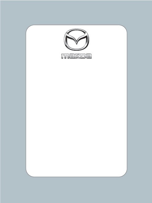 Mazda Oil Change Sticker - White Low Tac