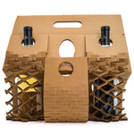 Hexpand 3 Bottle Corrugated Wine Shipper Insert  - 25/Bundle