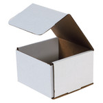 6 x 6 x 4" White Corrugated Mailers  - 50/Bundle