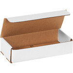9 x 4 x 2" White Corrugated Mailers  - 50/Bundle