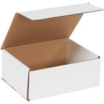 10 x 7 x 3" White Corrugated Mailers  - 50/Bundle