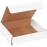 8 x 7 x 2" White Corrugated Mailers  - 50/Bundle