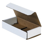 6 1/2 x 3 1/4 x 1 1/4" White Corrugated Mailers  - 50/Bundle