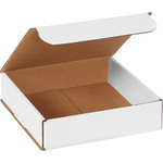 8 x 8 x 2" White Corrugated Mailers  - 50/Bundle