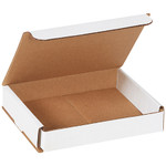 6 x 5 x 1" White Corrugated Mailers  - 50/Bundle