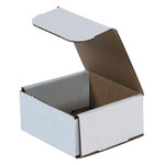 4 x 4 x 2" White Corrugated Mailers  - 50/Bundle