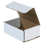 6 1/2 x 4 1/2 x 2 1/2" White Corrugated Mailers  - 50/Bundle