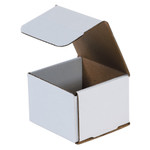 4 x 4 x 3" White Corrugated Mailers  - 50/Bundle