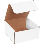 8 x 8 x 4" White Corrugated Mailers  - 50/Bundle