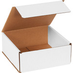 7 x 7 x 3" White Corrugated Mailers  - 50/Bundle