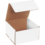 7 x 7 x 4" White Corrugated Mailers  - 50/Bundle