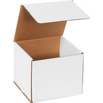 7 x 7 x 6" White Corrugated Mailers  - 50/Bundle