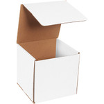 7 x 7 x 7" White Corrugated Mailers  - 50/Bundle