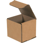 4 x 4 x 4" Kraft Corrugated Mailers  - 50/Bundle