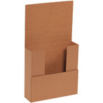 7 1/2 x 7 1/2 x 2" Kraft Easy-Fold Mailers - 50/Bundle