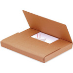 9 5/8 x 6 5/8 x 3 1/2" Kraft Easy-Fold Mailers - 50/Bundle
