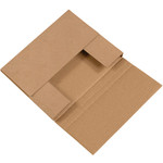 10 1/4 x 8 1/4 x 1 1/4" Kraft Easy-Fold Mailers - 50/Bundle