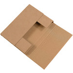 12 1/8 x 9 1/8 x 2" Kraft Easy-Fold Mailers - 50/Bundle