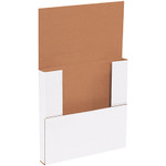 10 1/4 x 10 1/4 x 1" White Easy-Fold Mailers - 50/Bundle