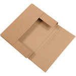 11 1/8 x 8 5/8 x 1" Kraft Easy-Fold Mailers - 50/Bundle