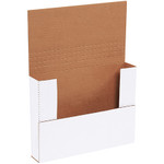 11 1/8 x 8 5/8 x 2" White Easy-Fold Mailers - 50/Bundle