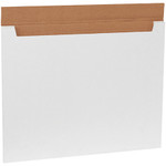 28 x 22 x 1/4" White Jumbo Fold-Over Mailers - 20/Bundle