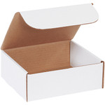 8 x 7 x 3" White Literature Mailers - 50/Bundle
