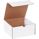 8 x 8 x 4" White Literature Mailers - 50/Bundle