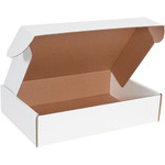 18 x 12 x 4" White Deluxe Literature Mailers - 25/Bundle