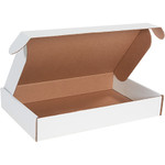 19 x 12 x 3" White Deluxe Literature Mailers - 25/Bundle