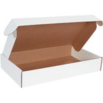 24 x 14 x 4" White Deluxe Literature Mailers - 25/Bundle