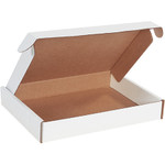 13 x 10 x 2" White Deluxe Literature Mailers - 50/Bundle
