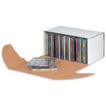 10 5/16 x 5 x 5 9/16" White Outside Tuck Mailers - 50/Bundle