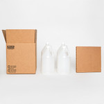 12 1/4 x 12 1/4 x 12 3/4" 4 - 1 Gallon Plastic Jug Shipper Kit - 1/Each