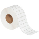1 1/2  x 1" 2-Up White Thermal Transfer Labels  - 10200/Roll (4/Rolls Case)