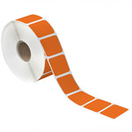 1 1/2 x 1" Orange Desktop Direct Thermal Label  - 1310/Roll (24/Rolls Case)