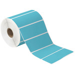 4 x 1 1/2" Blue Desktop Direct Thermal Label  - 960/Roll (12/Rolls Case)