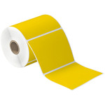4 x 4" Yellow Desktop Direct Thermal Label  - 377/Roll (12/Rolls Case)