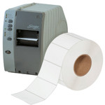 4 x 2 1/2" White Thermal Transfer Labels  - 2400/Roll (4/Rolls Case)
