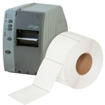 4 x 4" White Thermal Transfer Labels  - 1500/Roll (4/Rolls Case)