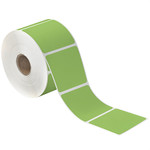 2 1/4 x 1 1/4" Green Desktop Direct Thermal Label  - 1135/Roll (12/Rolls Case)