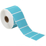2 1/4 x 1 1/4" Blue Desktop Direct Thermal Label  - 1135/Roll (12/Rolls Case)