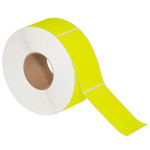 3 x 5" Fluorescent Yellow Thermal Transfer Labels  - 1300/Roll (6/Rolls Case)