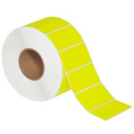 4 x 2" Fluorescent Yellow Thermal Transfer Labels  - 3000/Roll (4/Rolls Case)