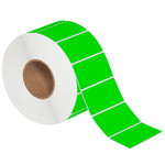 4 x 2" Fluorescent Green Thermal Transfer Labels  - 3000/Roll (4/Rolls Case)
