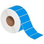 4 x 2" Fluorescent Blue Thermal Transfer Labels  - 3000/Roll (4/Rolls Case)