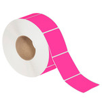 2 x 3" Fluorescent Pink Thermal Transfer Labels  - 2000/Roll (8/Rolls Case)