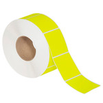 2 x 3" Fluorescent Yellow Thermal Transfer Labels  - 2000/Roll (8/Rolls Case)