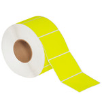 4 x 3" Fluorescent Yellow Thermal Transfer Labels  - 2000/Roll (4/Rolls Case)