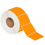 4 x 3" Fluorescent Orange Thermal Transfer Labels  - 2000/Roll (4/Rolls Case)